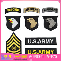 US 101 Airborne Division epaulettes armbands chest strips rank insignia military camouflage camouflage training clothing velcro
