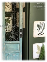 Export proofing solitary wood iron retro old hanging screen door-shaped wall decoration shooting props