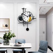Net celebrity style creative fashion household clock wall clock living room atmosphere decoration clock Simple modern personality wall clock