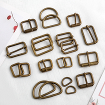 Tang Rabbit DIY bag with accessories Qinggu copper bag kit accessories D ring Japanese character button pin button adjustment buckle square buckle collection