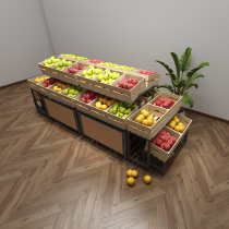 Steel wood fruit and vegetable shelves supermarket fruits and vegetables exhibition shelves removable multilayer new products Vegetable Fruit Shelving Fresh Show Shelf 61