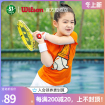 Wilson Wilson Wilson T-shirt youth tennis uniform primary school men and women breathable sweat absorption quick-drying childrens sports shorts