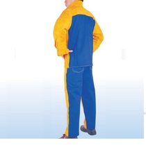Witz 44-2530 golden yellow front leather and rear cloth welder electric welding heat insulation wear-resistant flame retardant 44-2650 labor insurance
