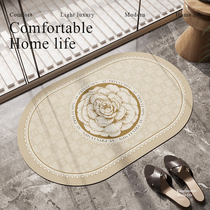 Los Retro Light Lavish Bathroom Absorbent Ground Mat Speed Dry Anti-Slip Foot Mat Door Mat Silicon Algae Clay Upholstered Toilet Home