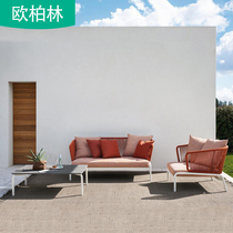 Outdoor Balcony Patio Rattan Sofa Furniture Outdoor Garden Hotel Relaxation Area Nordic Minimarcane Art Sofa Chair