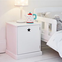 Childrens furniture bedside table simple modern bedroom bedside cabinet White Nordic storage wooden small lockers