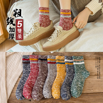Socks womens stockings summer socks thick stockings womens cotton socks ins warm stockings Korea