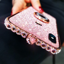 Suitable for Apple X mobile phone case rhinestone frame new iphone8plus diamond frame 7plus personality sparkling metal with diamond glitter film 6Plus anti-fall all-inclusive 6s net red X