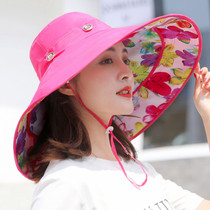 Sun Hat Lady Summer Oversize Sun Hat Anti-UV Beach Cap Outdoor Sunscreen Out of Foldable