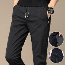 Mens casual pants spring and autumn sports pants mens small feet closed Korean trend slim handsome Joker pants men kz