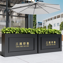 Outside the square Sales Department commercial street combination flower trough outdoor municipal road flower bed rust-proof outdoor iron flower box