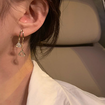 Self-retaining small earrings exquisite Super fairy temperament earrings 2021 New Tide Original design Tea Series earrings