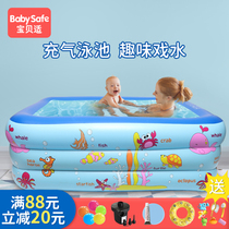 Baby suitable for childrens swimming pool home folding newborn baby swimming bucket thickened baby inflatable oversized bathtub