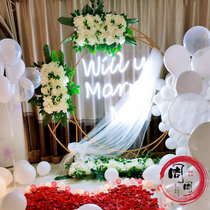 New wedding props wrought iron moon ornaments Wedding background window decoration shelf stage layout can be customized