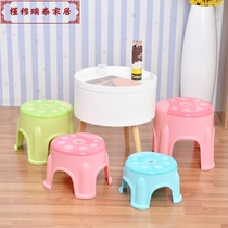Home Plastic Stools Thickened Adults Change Shoes Stool Children Short Stool Bathroom High Bench Small Chair Table Rubber Den