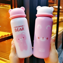 Teenage Girl Hearts Insulation Cups Cute Students Little Fairy Girl Net Red Water Cups Portable Cartoon Bear Rabbit 304 Stainless Steel Cups