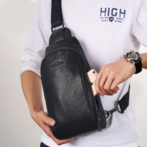 Chest Bag Men Genuine Leather 2021 New Sports Casual Brand Chest Front Pouch Single Shoulder Diagonal Satchel Boomer Card