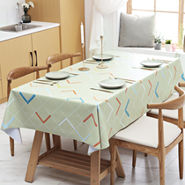 Dining table cloth waterproof and oil-proof disposable rectangular table cloth desk ins students Nordic plastic pvc anti-hot tea table cloth