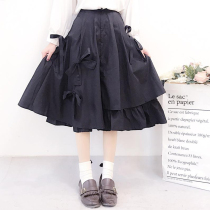 Irregular hem skirt women 2021 spring dress new A- line dress big skirt students wild long skirt