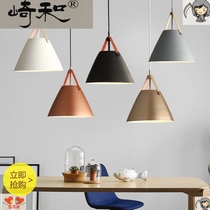 Nordic macaron three-headed restaurant chandelier simple creative personality wrought iron color dining table cafe bar lamps