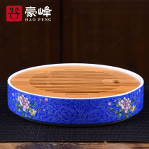 Haofeng household tea set set tea ceremony household ceramic stone tea plate kung fu dry bubble table drainage simple tea table