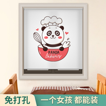 Fu Tiffin childrens room curtain blackout roll lift roller curtain environmental protection tasteless cute cartoon baby room F65