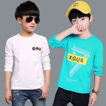 2022 New Spring Boys Long Sleeve T Shirt for Large Child Pure Cotton White Blade Child to Wear 7