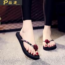 Summer New Floral Anti-slip Flip Flops Outside Split Flip Flops Flip Flops Flip Flops Flip Flops Beach Sandals for Women