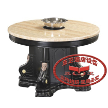 ya wei wood hot pot table marble hot pot table cooker hot pot table fondue combination tables and chairs