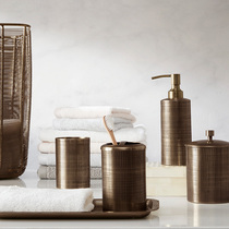 Tao home Nets bathroom five-piece brass make mouthwash Cup hand sanitizer bottle American wash set