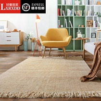 LXRXDD India imported carpet hand-knitting yellow cotton Maya Living room tea couple mattress bedroom net red