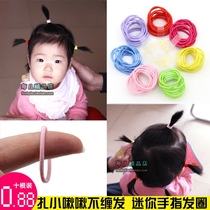 Pink cloth 10 children hair accessories finger base small size Hairband base does not hurt hair rubber band baby hair rope