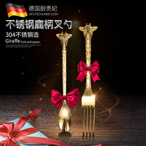 German CUGF Home Fruit fork 304 Stainless Steel Creative Cute Cake Fork Child Salad Fork Western