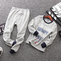 Winter boys autumn clothes Autumn pants set Childrens cotton casual warm underwear set Middle and large childrens cotton home clothes