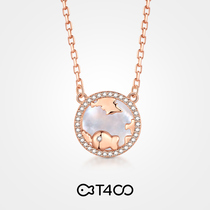T400 clownfish necklace 2021 new female light luxury niche design sense Sterling Silver Shell rose gold choker