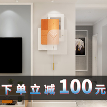 Watch wall clock Living room Nordic light luxury simple fashion background wall decoration household mute clock artistic creativity