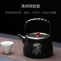 Pottery pot Household ceramic kettle Tea maker Beam pot Electric pottery stove Teapot Handmade Kung Fu tea set