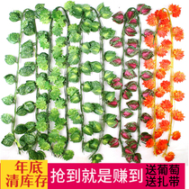 Simulation vines simulation Vine Vine simulation grape leaf fake tree vine leaves green plant ceiling rattan decorative 8rV0COBrRy
