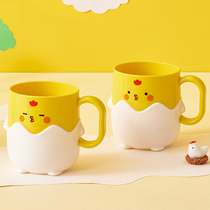 Mouthwatering cup minimalist for home cute student Dormitory Toothbrushing Cup Creative Children Couple Tooth-cylinder Cup Drink Drink