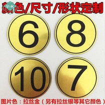 Table table Door number Card table number Cabinet number plate affixed to the bed number Fitness locker room self-adhesive label Hotel catering