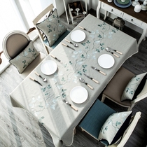 Tablecloth table flag suit fabric embroidery American Chinese classical rectangular TV cabinet tea table mat table cloth home