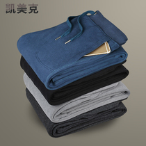 Winter sports pants Mens long pants knitted cotton casual plus size loose running autumn and winter thickened warm sweatpants