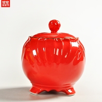 Hot sale three-legged Dingli tea pot Wedding gift Dry storage sealed pot Ceramic tea set Home decoration ornaments