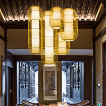 Pastoral Rattan Japanese lamps Southeast Asian style personality creative restaurant bedroom aisle lights Chinese bamboo chandelier