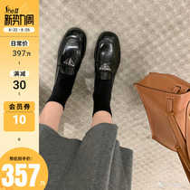 (shei Susinyin) Berkeley College ~ Handmade square head genuine leather One foot pedal Lefoe shoes women with small leather shoes