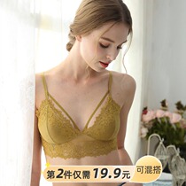 No sponge chest small sleep wear big breasts small back bra underwear summer thin big breasts thin