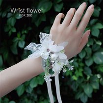 Wedding creative forest department Wedding bride wrist flower Bridesmaid Small fresh high-end beautiful sister Fairy hand flower