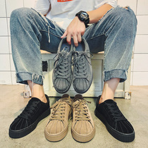 2021 new spring mens shoes Korean version of the trend wild shell head retro board shoes junior high school students sports and leisure tide shoes