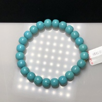 Boutique Porcelain Glazed Grade Jelly Material Green Pine Stone Single Ring Bracelet Bracelet 8 5mm