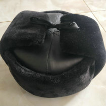 Bentley bear Lei Feng hat pu waterproof winter warm old man hat locomotive windshield hat army coat hat good quality